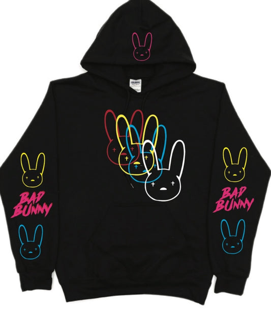 Bad Bunny Colorful Bunnies Hoodie 2025 S-5XL