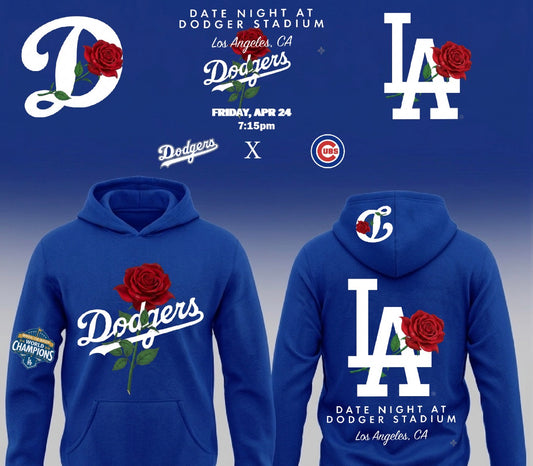 Dodgers X Date Night Pullover Hoodie 2026 New S-5XL