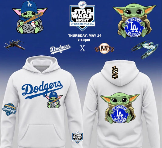 Dodgers X Star Wars “Baby Yoda” Pullover Hoodie 2026 New S-5XL