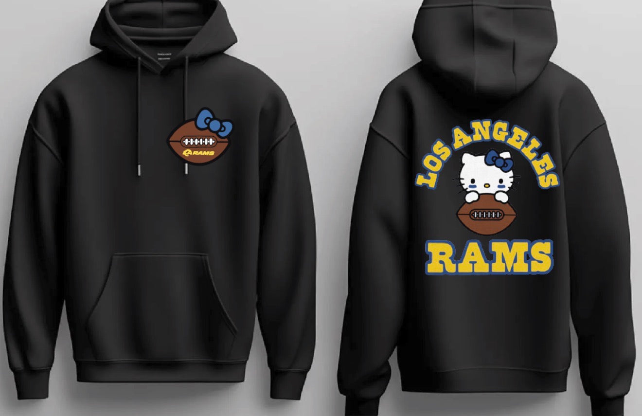 LA Rams X Hello Kitty Package Pullover Hoodie 2025  New S-5XL