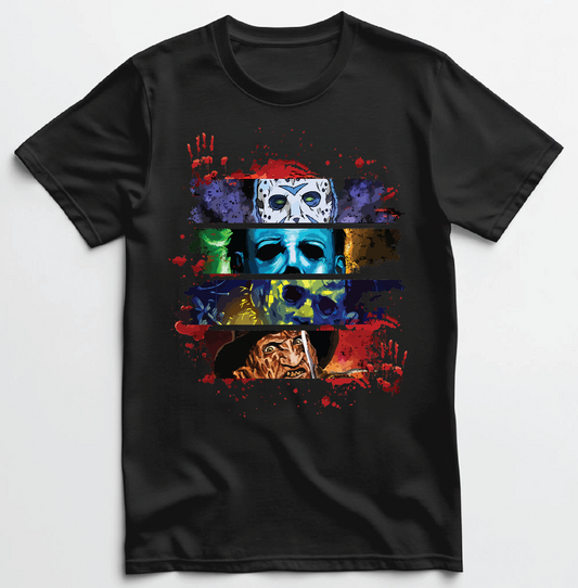 Halloween Villians Jason x Michael Myers x Freddy Kruger T shirt New S-5XL