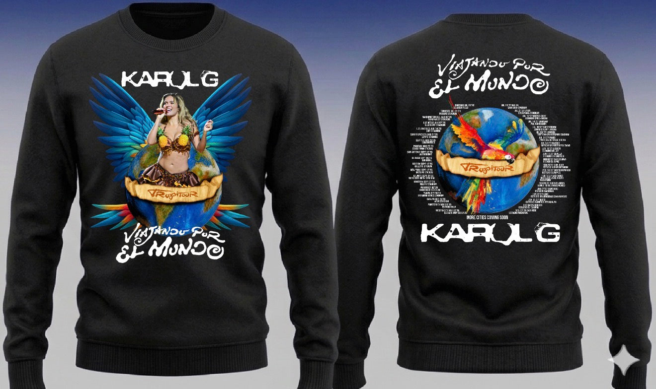 Karol G Viajando por El Mundo TropicanTour Sweatshirt
