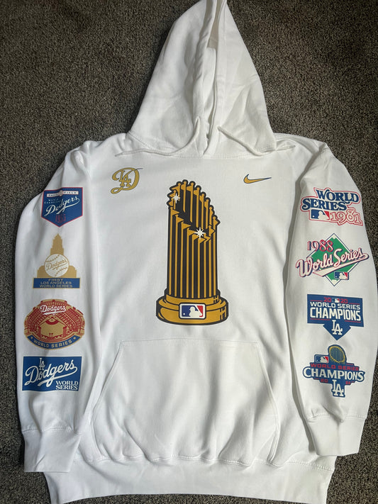 Los Angeles Dodgers 8X World Series Champions Pennant Pullover  Hoodie Unisex S-5XL New 2024