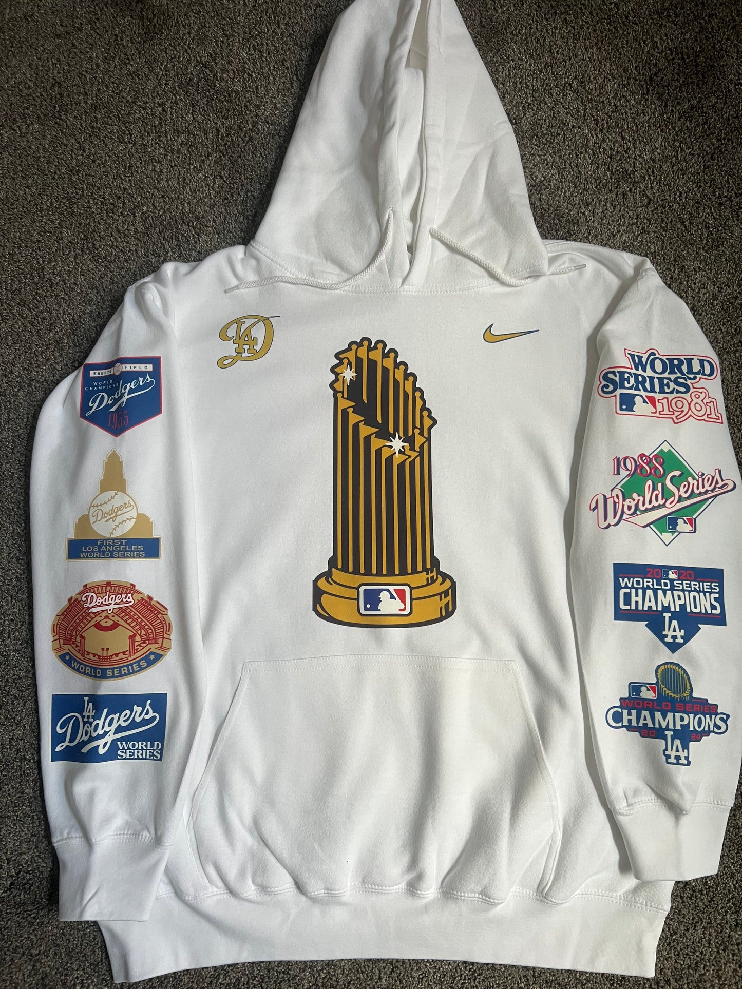 Los Angeles Dodgers 8X World Series Champions Pennant Pullover  Hoodie Unisex S-5XL New 2024