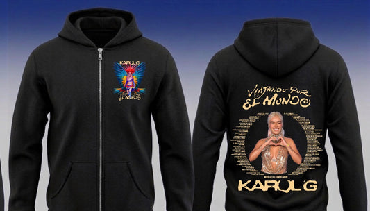 Karol G Viajando por El Mundo Tour Zipper Hoodie