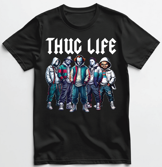Halloween Villians Thug Life White Hoodies T shirt New S-5XL