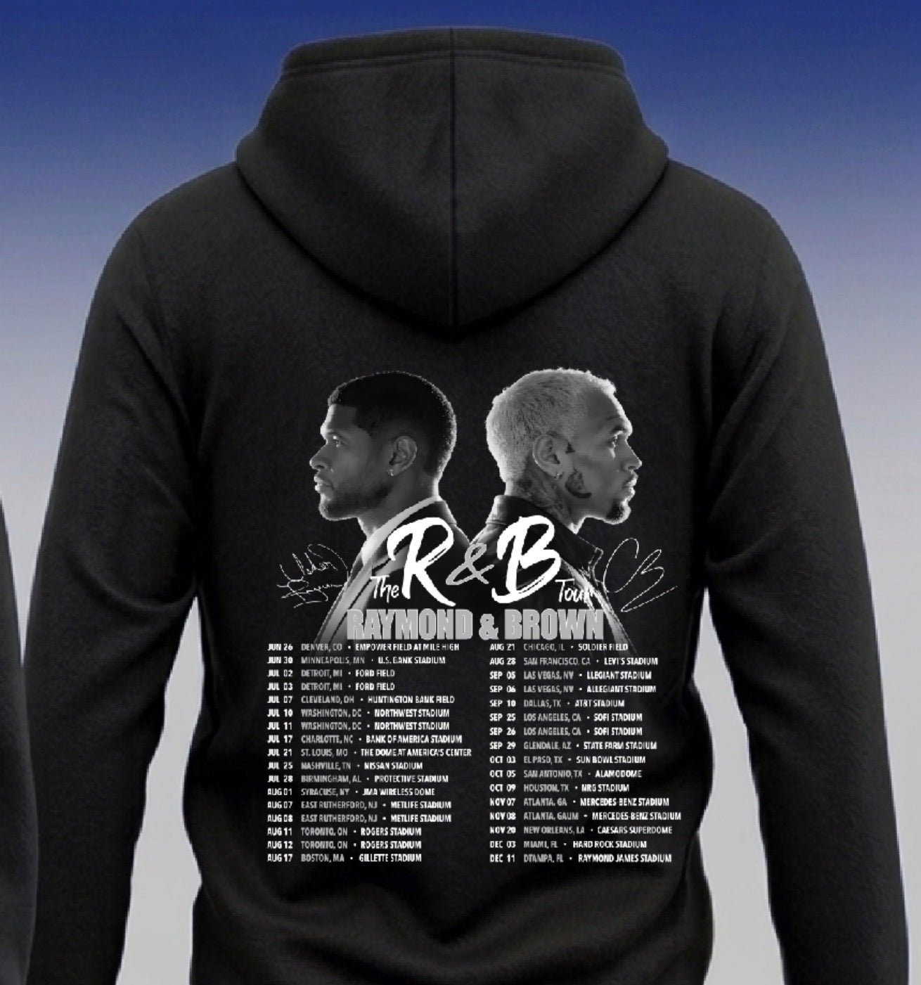 Usher x Chris Brown “R&B Tour” Pullover Hoodie 2026 New S-5XL