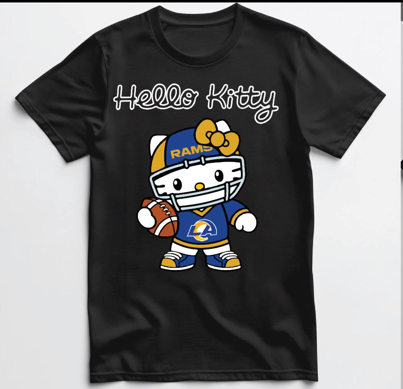 Hello Kitty x LA Rams Collab T shirt Kids x Adult Sizes 2025