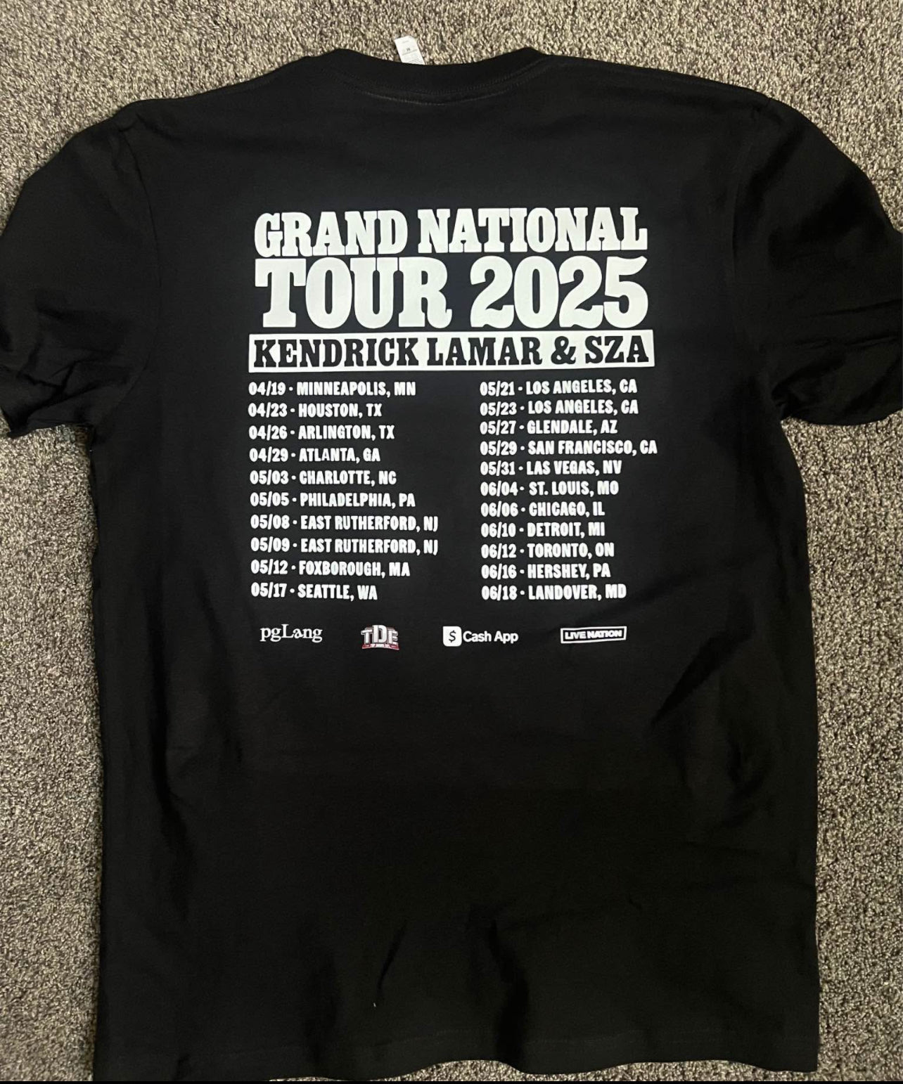 Kendrick Lamar x SZA Grand National tour  T shirt S-5XL New  Fast Shipping Good Kid Maad City Tee 2024o