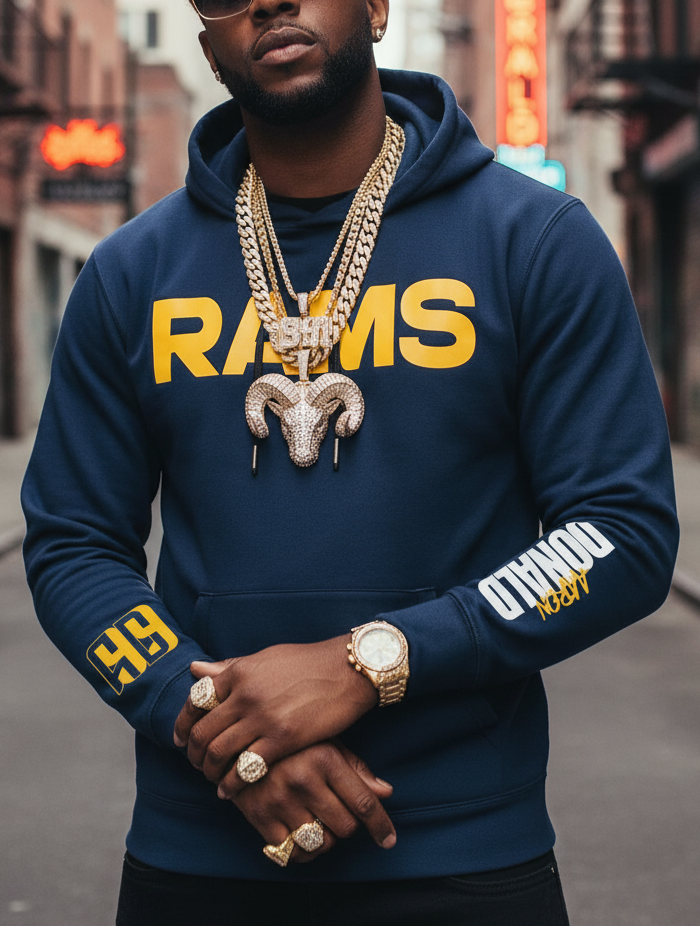 LA Rams Aaron Donald AD Navy Crewneck New S-5xL All Colors Available