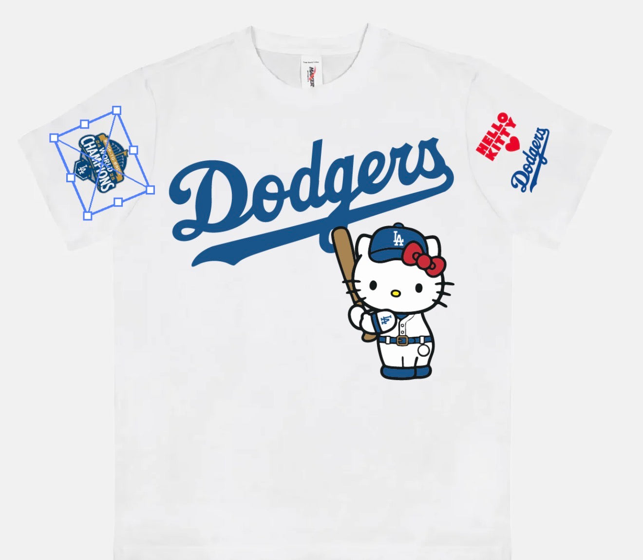 Hello Kitty Dodgers Night Collab T shirt Kids x Adult Sizes 2025