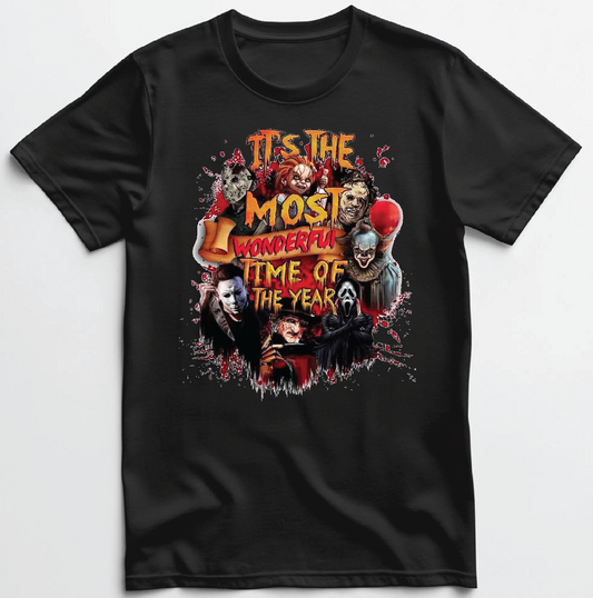 The Most Wonderful Time Of The Year Halloween Villians T shirt New S-5XL