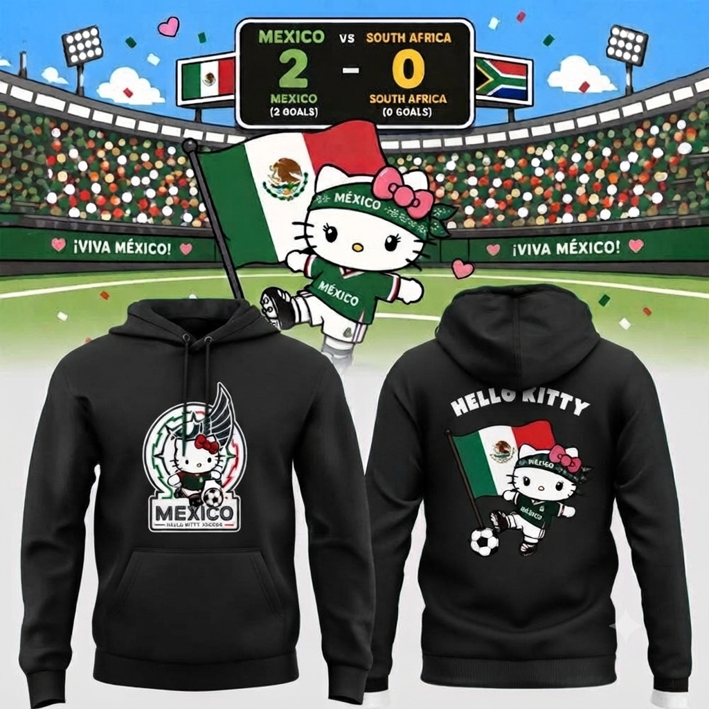 Mexico x Hello Kitty Pullover Hoodie 2026 New S-5XL FiFa 26