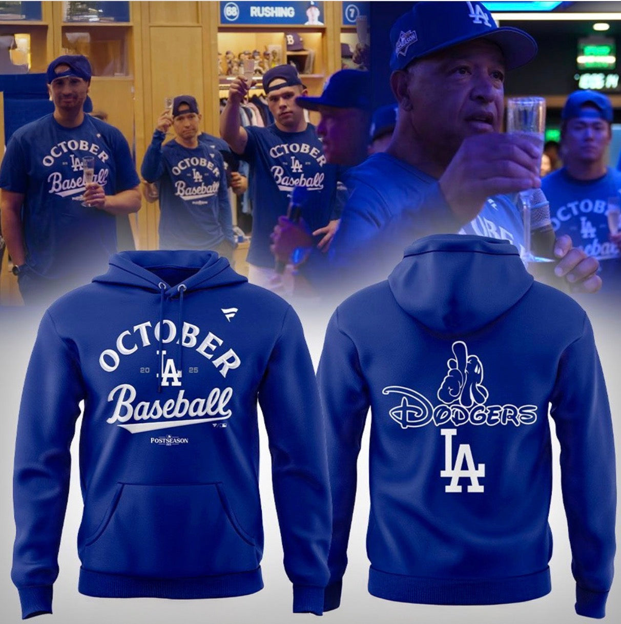 Dodgers October Baseball 26 Pullover Hoodie 2026 New S-5XL (