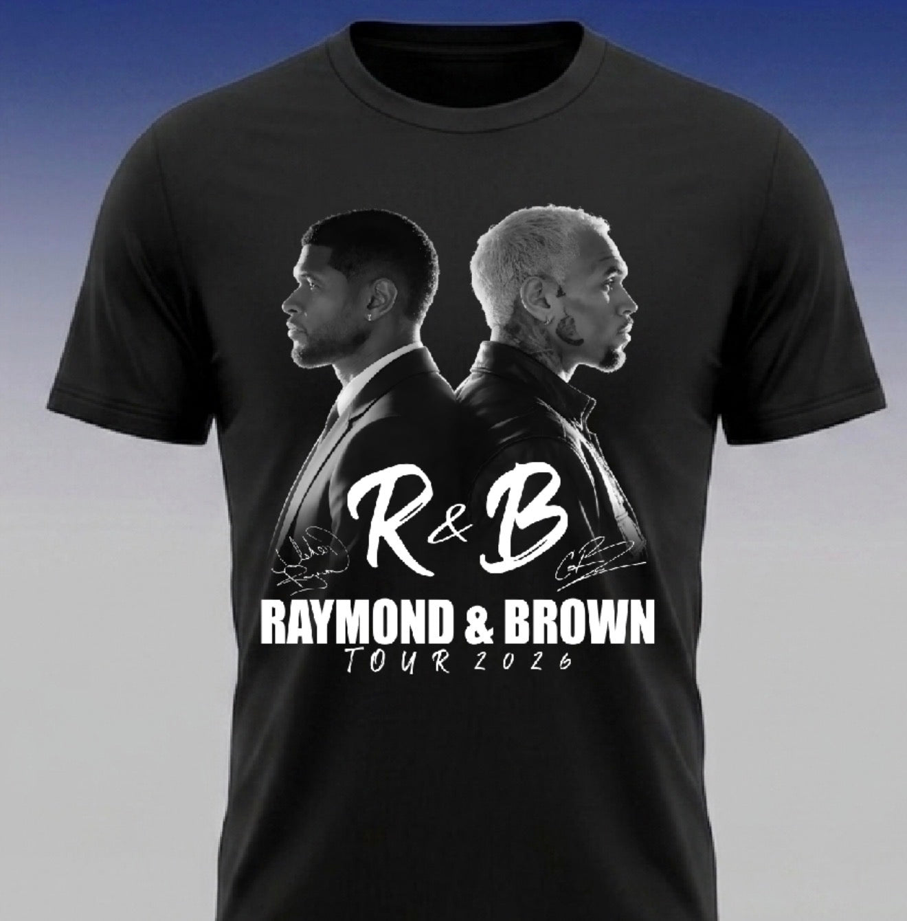 Usher & Chris Brown “R&B Tour Merch”  T shirt