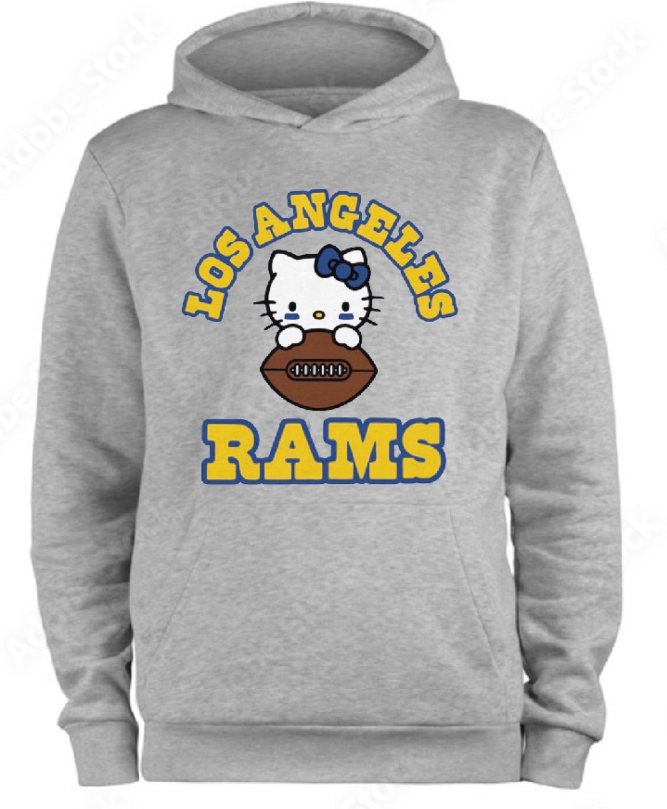 LA Rams X Hello Kitty Collab Pullover Hoodie 2025  New S-5XL
