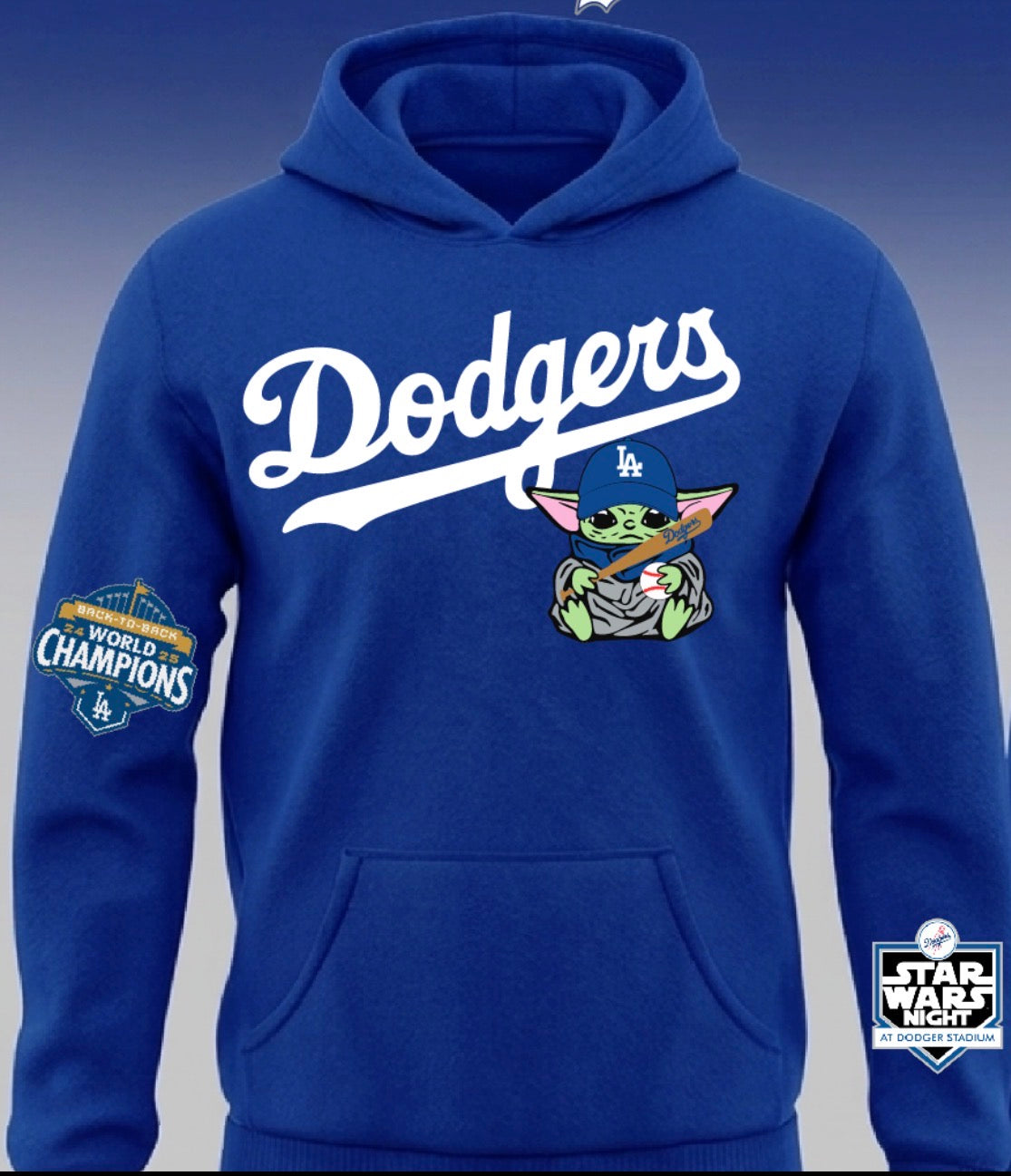 Dodgers X Star Wars “Baby Yoda” Pullover Hoodie 2026 New S-5XL