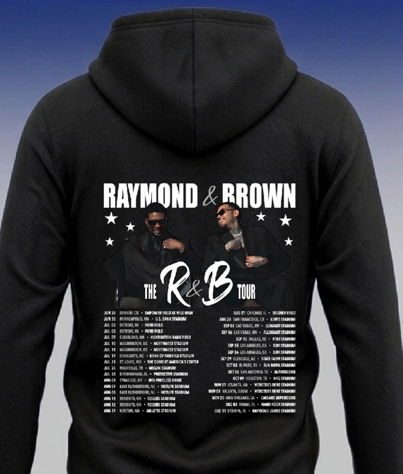Usher x Chris Brown “R&B Tour” Pullover Hoodie 2026 New S-5XL