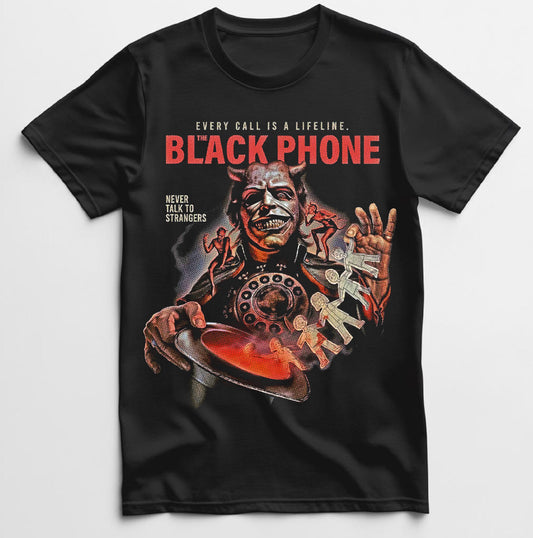 Black Phone T shirt New S-5XL Classic Movie Tee Half Tone Shirt