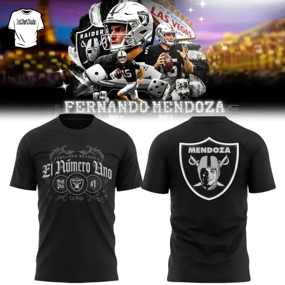 Fernando Mendoza El Numero Uno Raider Nation T-Shirts - All Colors and Sizes