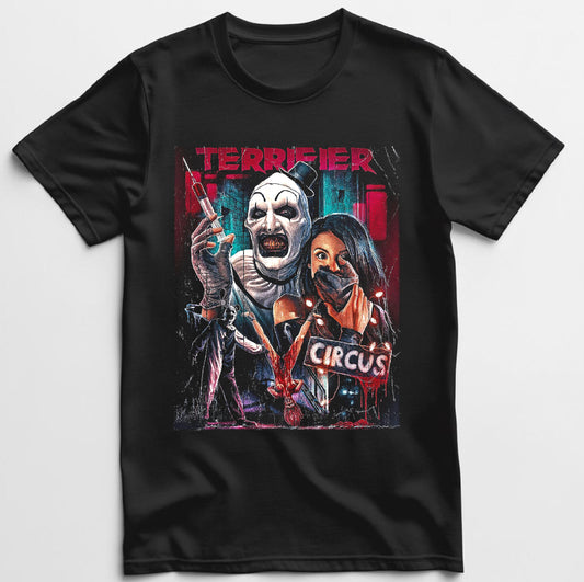 Terrifier Circus Art The Clown T shirt New S-5XL 2025 Horror Movie Classics