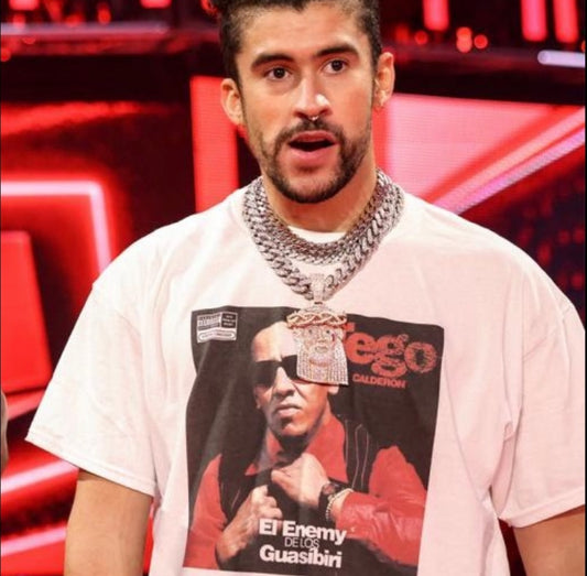 Bad Bunny Tego Calderon Cover  T Shirts New S-5XL El Conejo Malo Merch