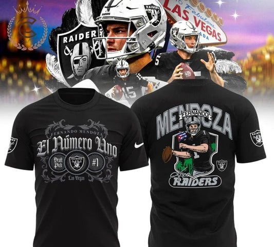 Fernando Mendoza El Numero Uno Raider Nation T-Shirts - All Colors and Sizes