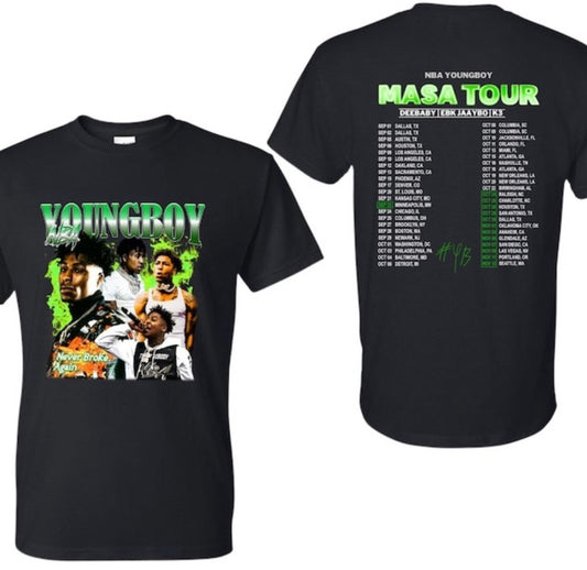 NBA Youngboy MASA Tour T shirt New S-5XL