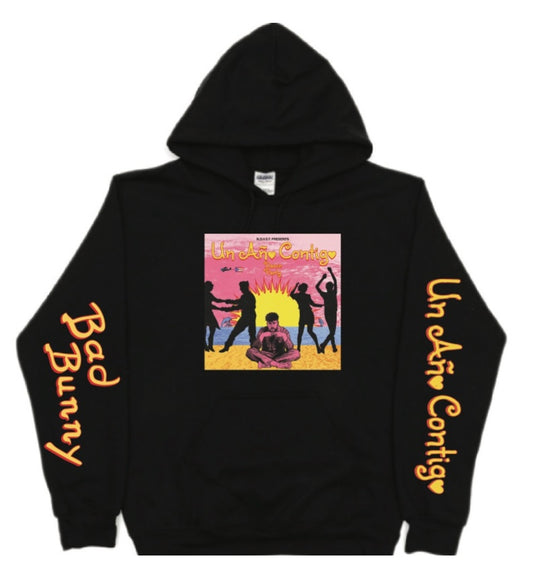 Bad Bunny Un Año Contigo Cover Hoodie 2025 S-5XL