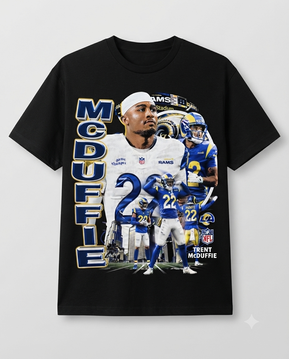 Trent McDuffy x LA Rams T shirt New 2026