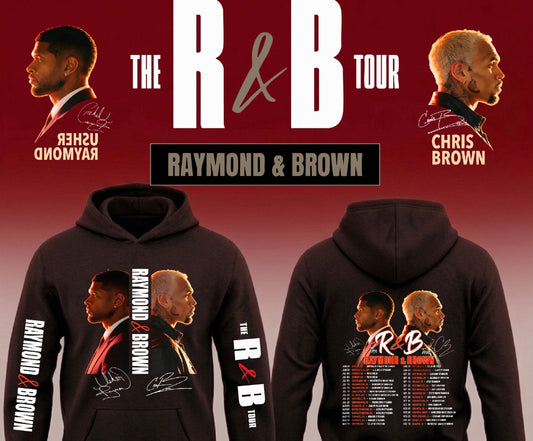 Usher x Chris Brown “R&B Tour” Pullover Hoodie 2026 New S-5XL