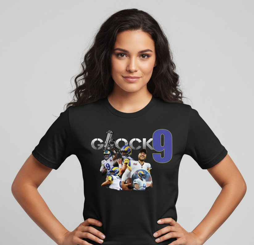 Los Angeles Rams Mathew Stafford “Glock9” T shirt All Colors and Sizes