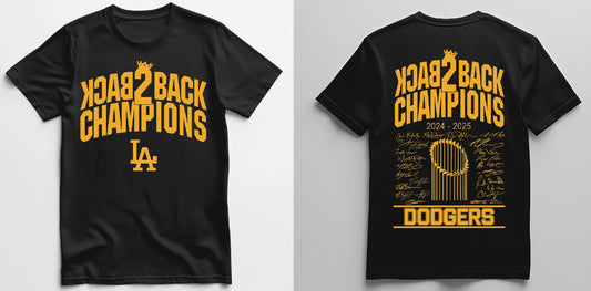 Dodgers Back2Back World Series 2025 T shirt New S-5XL