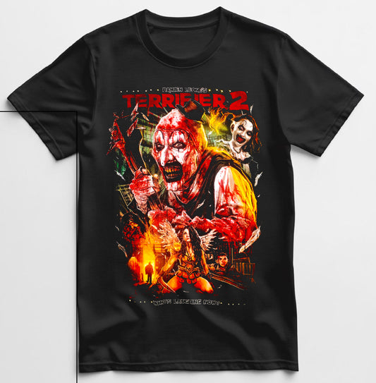 Terrifier 2 Art The Clown T shirt New S-5XL 2025 Horror Movie Classics