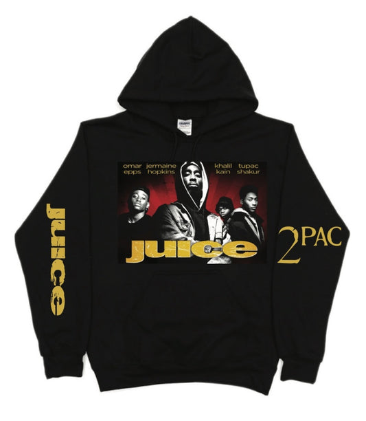 2 Pac x Juice Cover  Pullover Hoodie S-5XL New Rap HipHop Promo Merch 2024