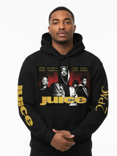 2 Pac x Juice Cover  Pullover Hoodie S-5XL New Rap HipHop Promo Merch 2024