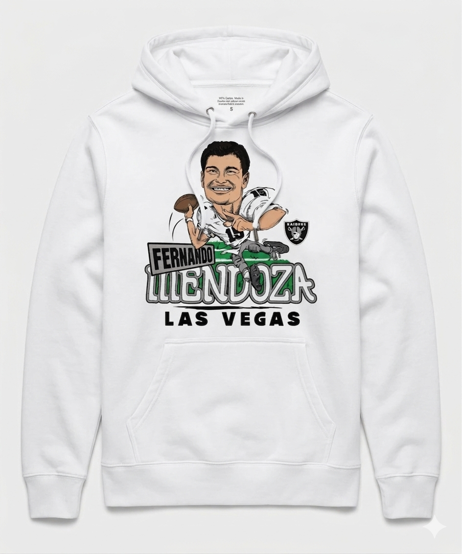 Fernando Mendoza Raiders Hoodie New S-5X