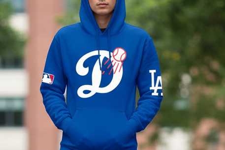 Los Angela Dodgers NEW D Baseball Logo Pullover Hoodie 2025  New S-5XL