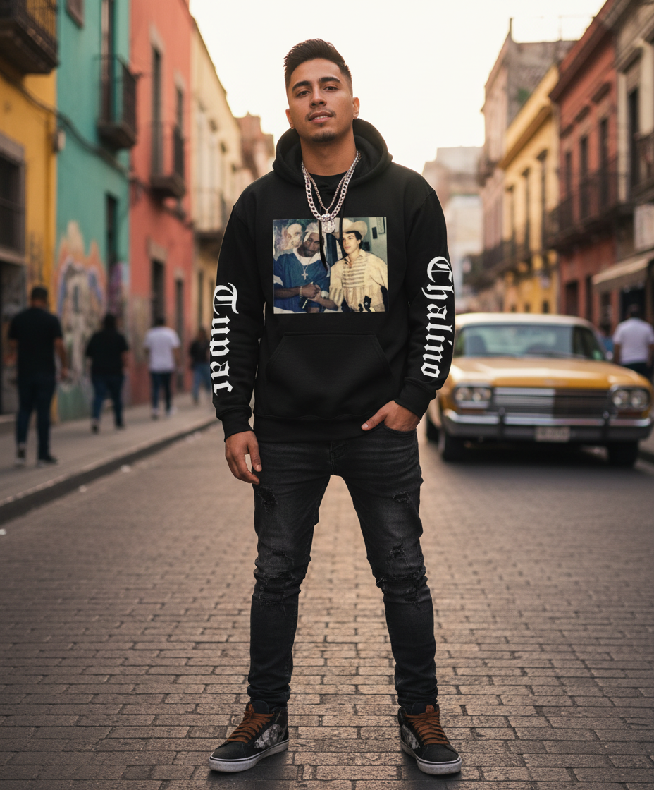 Tupac x Chalino Sanchez Pullover Hoodie S-5XL New