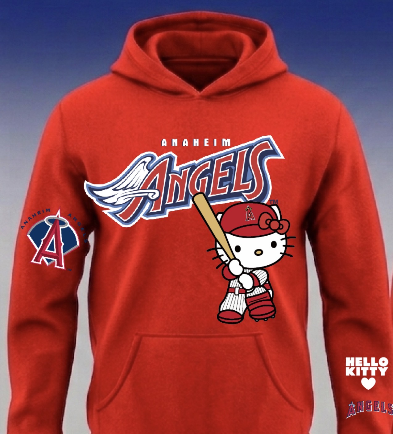 Anaheim Angels X Hello Kitty Pullover Hoodie 2026 New S-5XL (Copy 2)