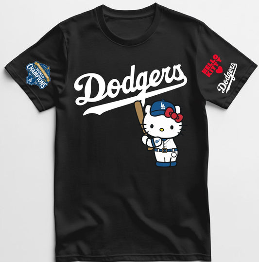 Hello Kitty Dodgers Night Collab T shirt Kids x Adult Sizes 2025