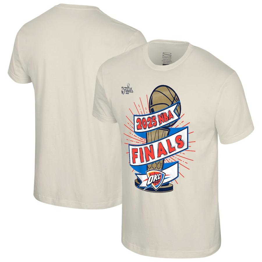 Oklahoma City Thunder Stadium Essentials Unisex 2025 NBA Finals Clutch T-Shirt - Cream