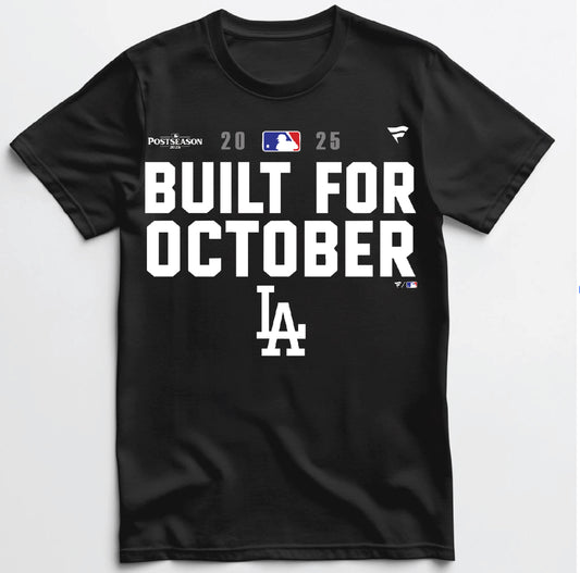 Dodgers x Built for October T shirt New S-5XL
