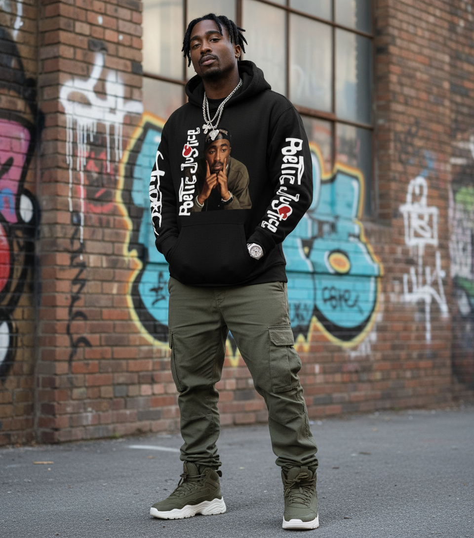2 Pac x Janet x Poetic Justice Hoodie S-5XL New Rap HipHop Promo Merch 2024