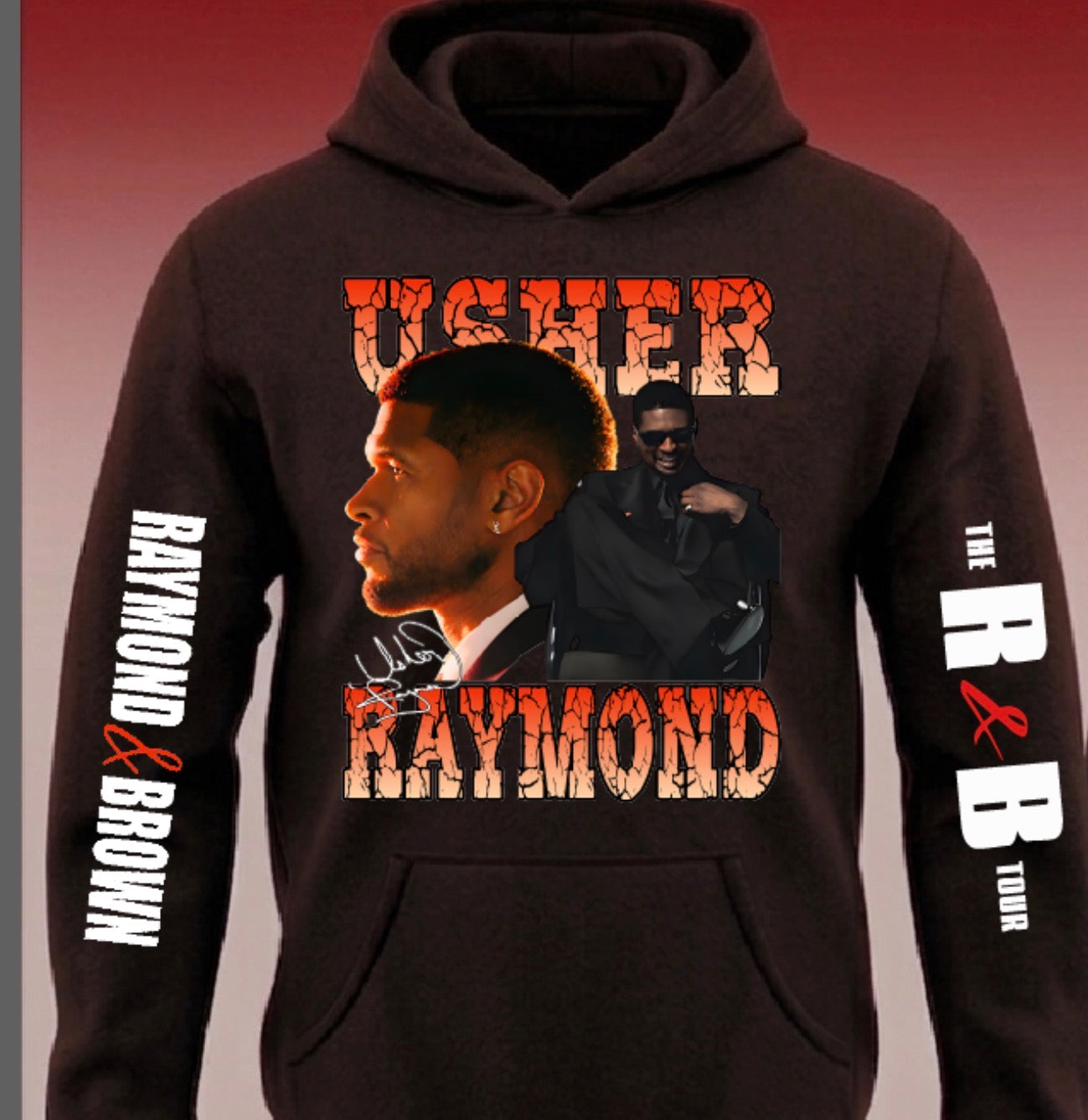 Usher “R&B Tour” Pullover Hoodie 2026 New S-5XL