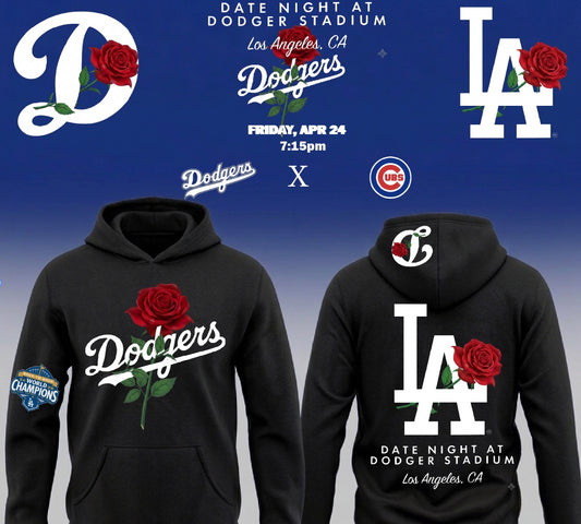 Dodgers X Date Night Pullover Hoodie 2026 New S-5XL