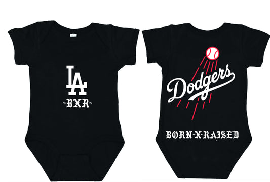 Los Angeles Dodgers Born x Raised Baby Onesiem