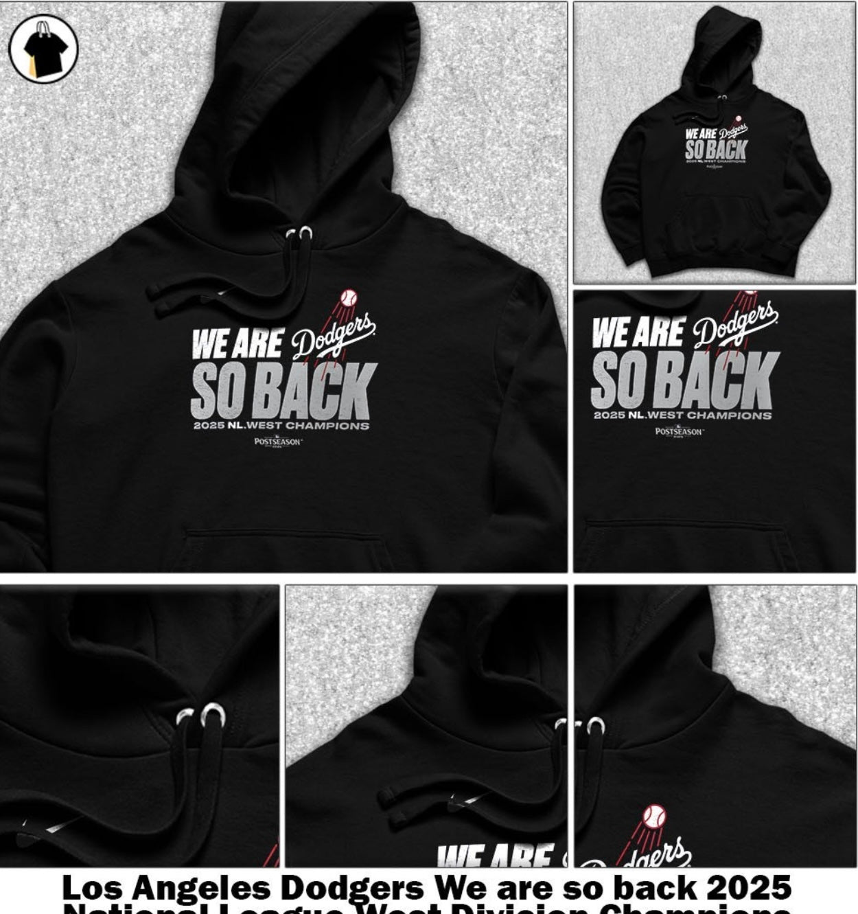 Los Angeles Dodgers 2025 We Are So Back Hoodie New S-5XL