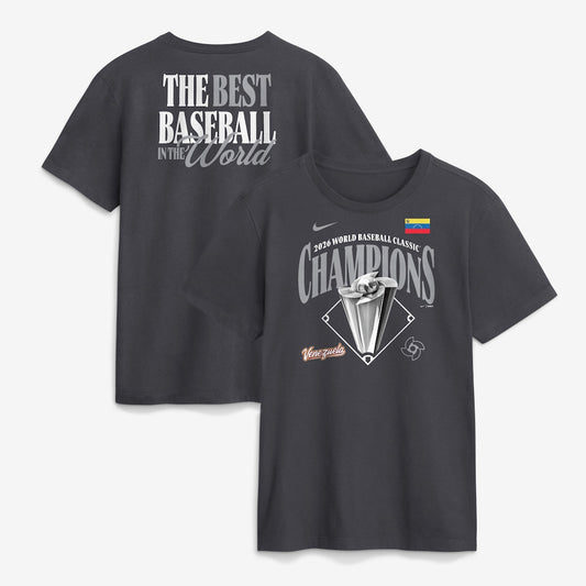 Men's Venezuela Baseball Nike Charcoal 2026 World Baseball Classic Champions Locker Room T-Shirt