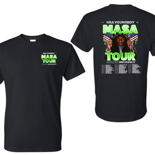NBA Youngboy MASA Tour Left Pocket T shirt New S-5XL